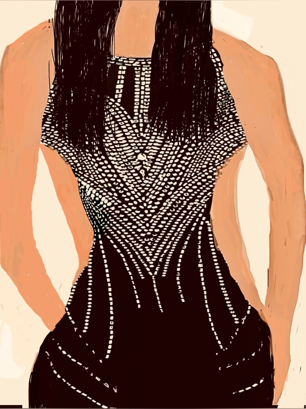 Black Embellished Bodycon Dress